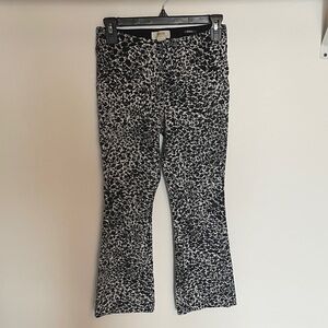 Anthropologie Maeve Black and White Floral Pants